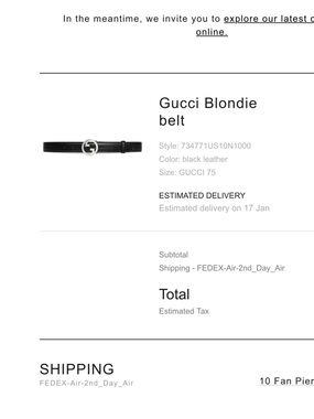 Gucci Blondie Belt
